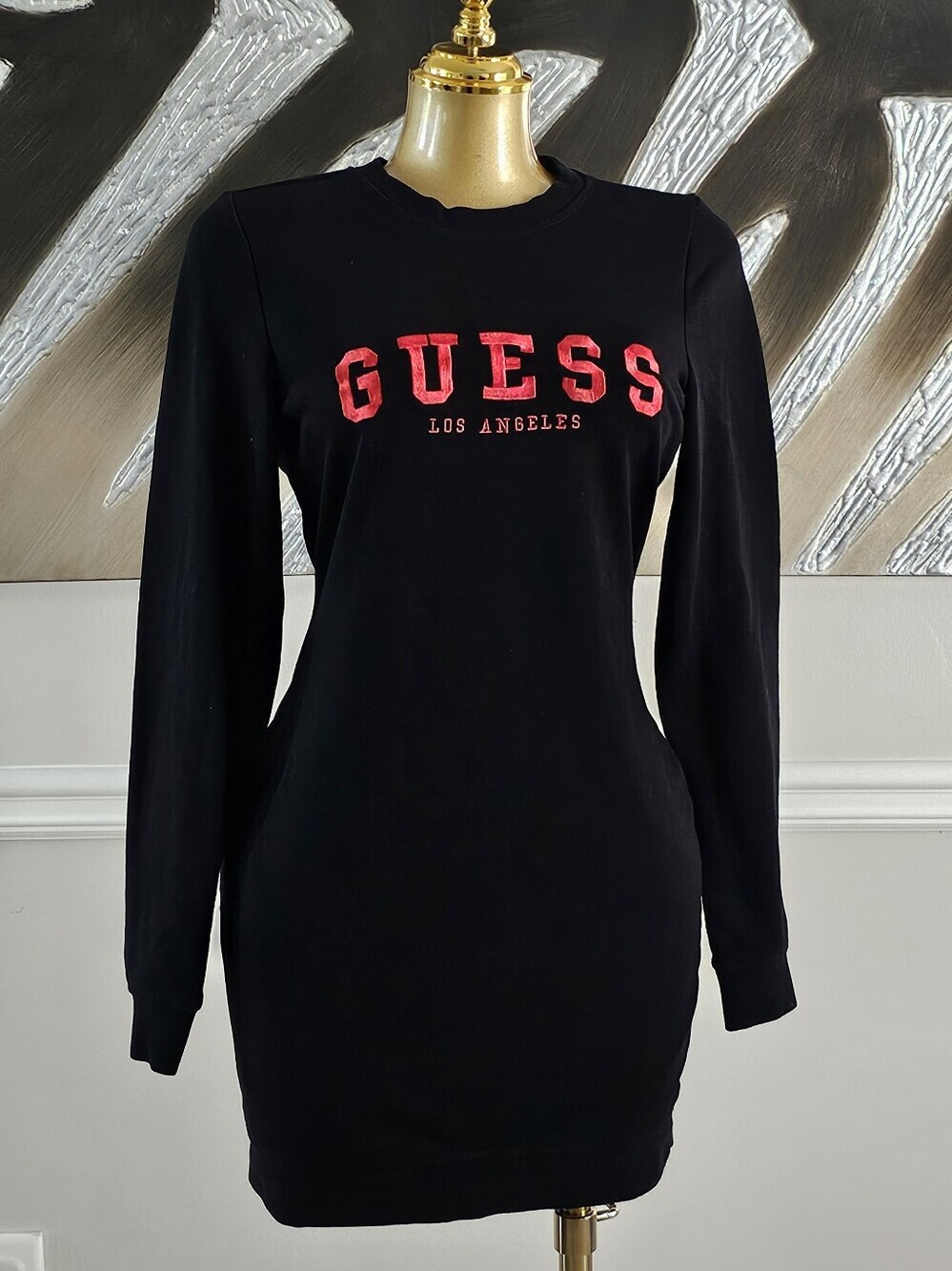 GUESS Logo Sweatshirt Dress XSmall